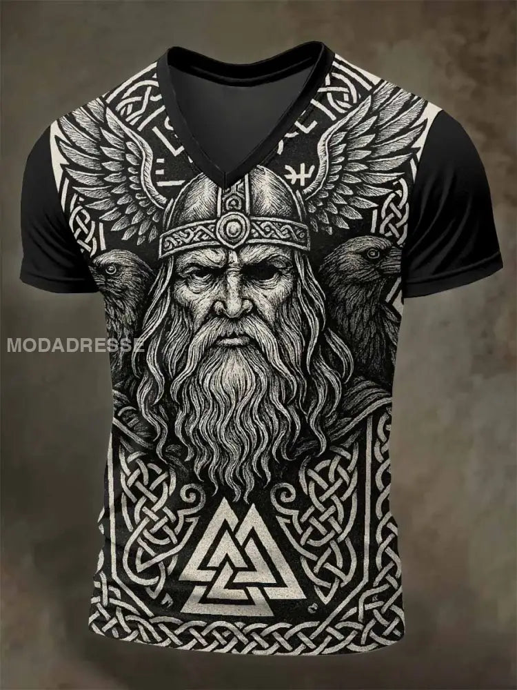 Vintage Svensk Viking Casual T-shirt För Män som bild / S