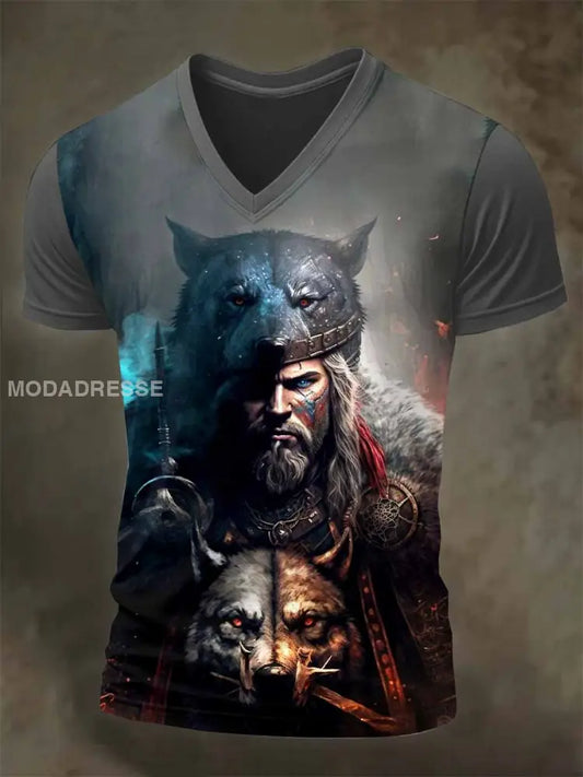 Vintage Svensk Viking Casual T-shirt För Män som bild / S