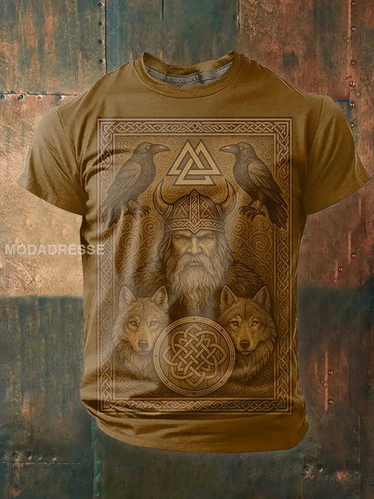 Vintage Svenska Viking Tryck T-shirt som bild / S