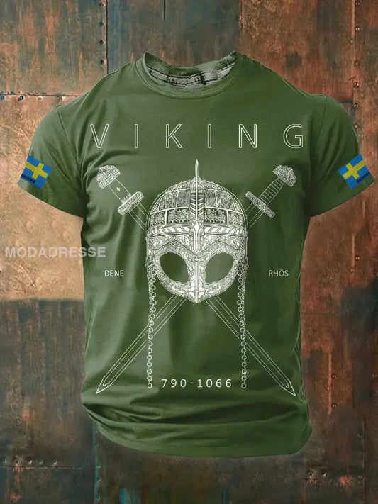 Vintage Tryckt Casual T-shirt För Män som bild / S