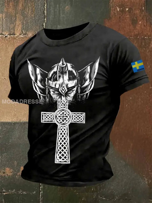 Vintage Tryckt Casual T-shirt För Män som bild / S