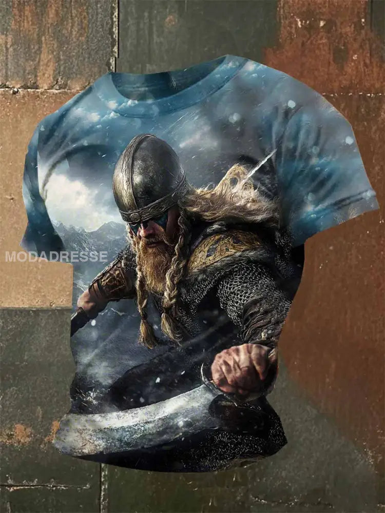Vintage Tryckt Casual T-shirt För Män som bild / S