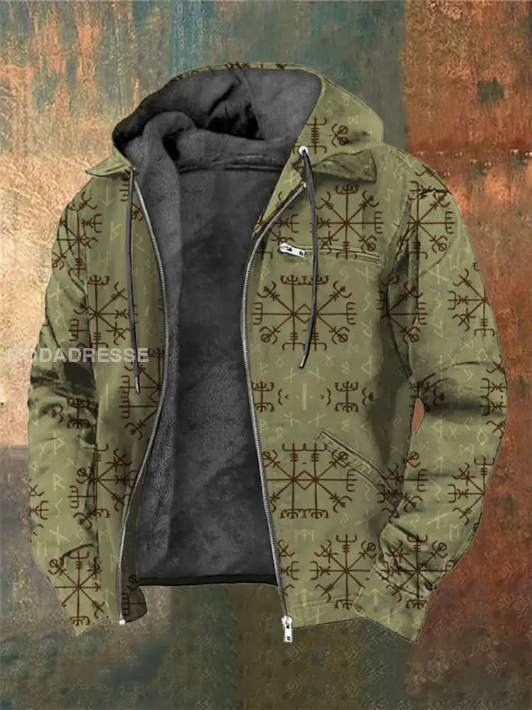 Vintage Viking Casual Jacka För Män som bild / S