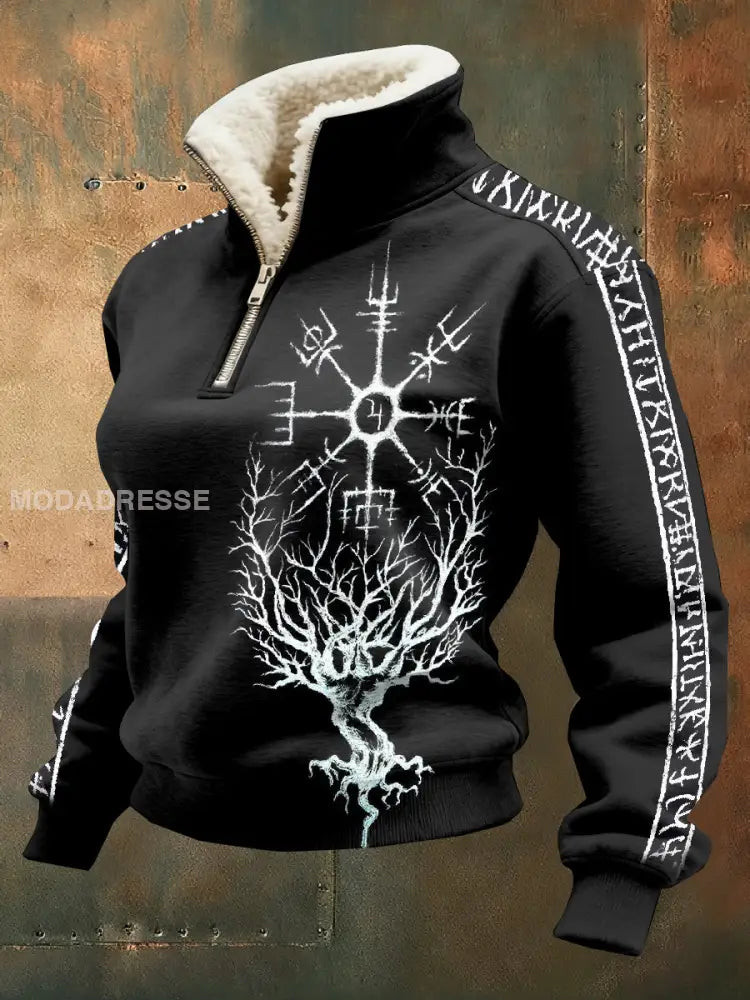 Vintage Viking Långärmad Tröja För Kvinnor. som bild / S