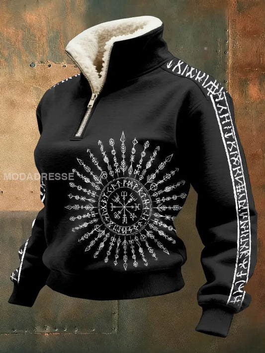 Vintage Viking Långärmad Tröja För Kvinnor. som bild / S