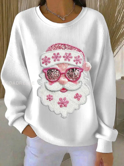 Women’s Merry Christmas Santa Sweatshirts White / S