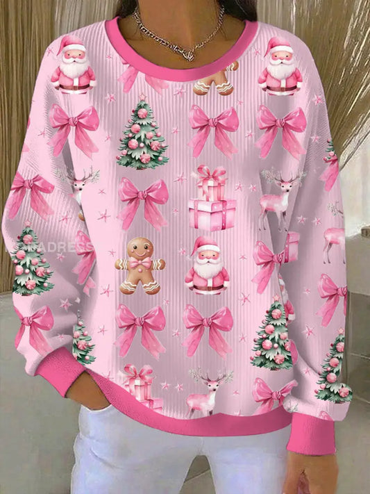 Women’s Merry Christmas sweatshirts Pink / S