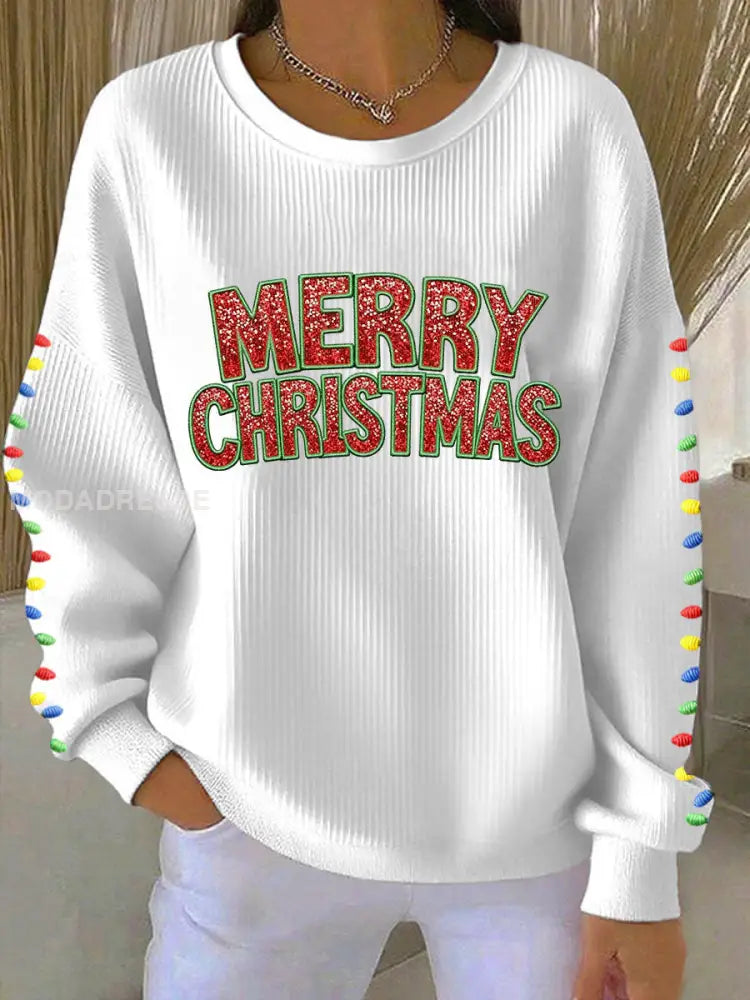 Women’s Merry Christmas sweatshirts White / S