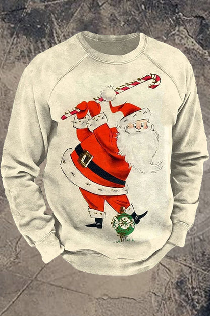 Retro Christmas trykk med langærme Sweatshirt