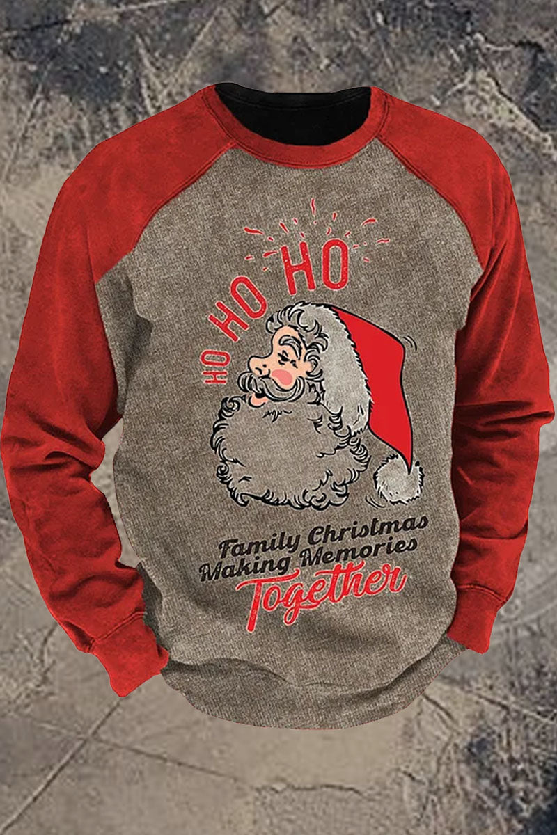 Retro Christmas trykk med langærme Sweatshirt