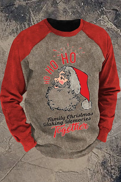 Retro Christmas trykk med langærme Sweatshirt