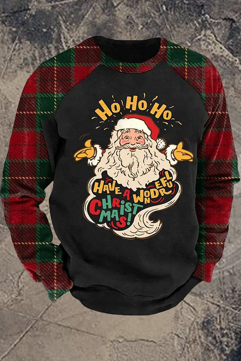 Retro Christmas trykk med langærme Sweatshirt