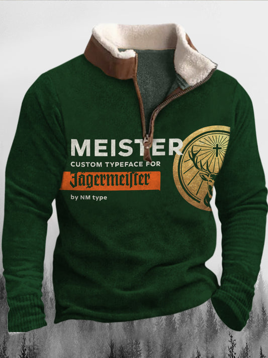 Menneskenes ånder Kultur Jagermeister Skriv ut skrive Walf Sjekker lynlås utendørs sweatshirt